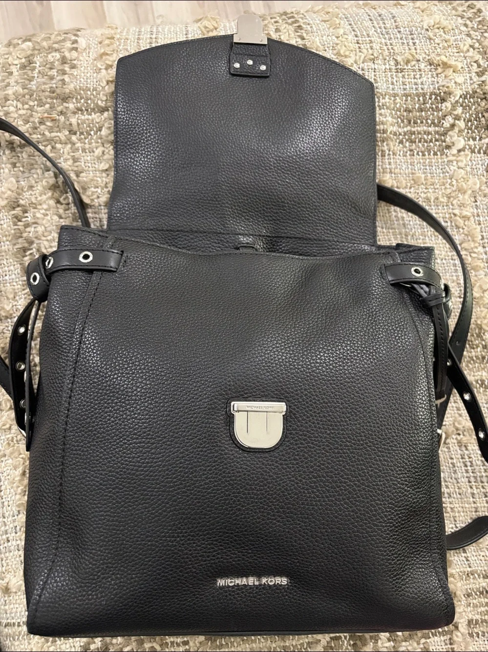 Michael‎ Kors Bristol Medium Studded Leather Black Backpack